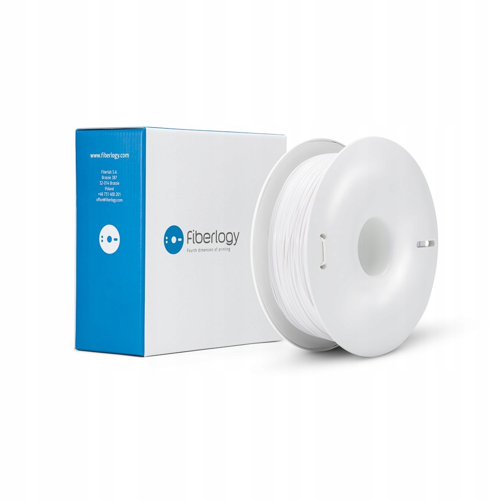 Filament Fiberlogy PETG Biały Przezroczysty (WHITE TRANSPARENT)