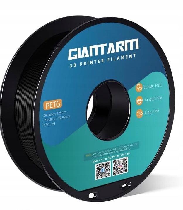 Filament null PETG Czarny (BLACK)