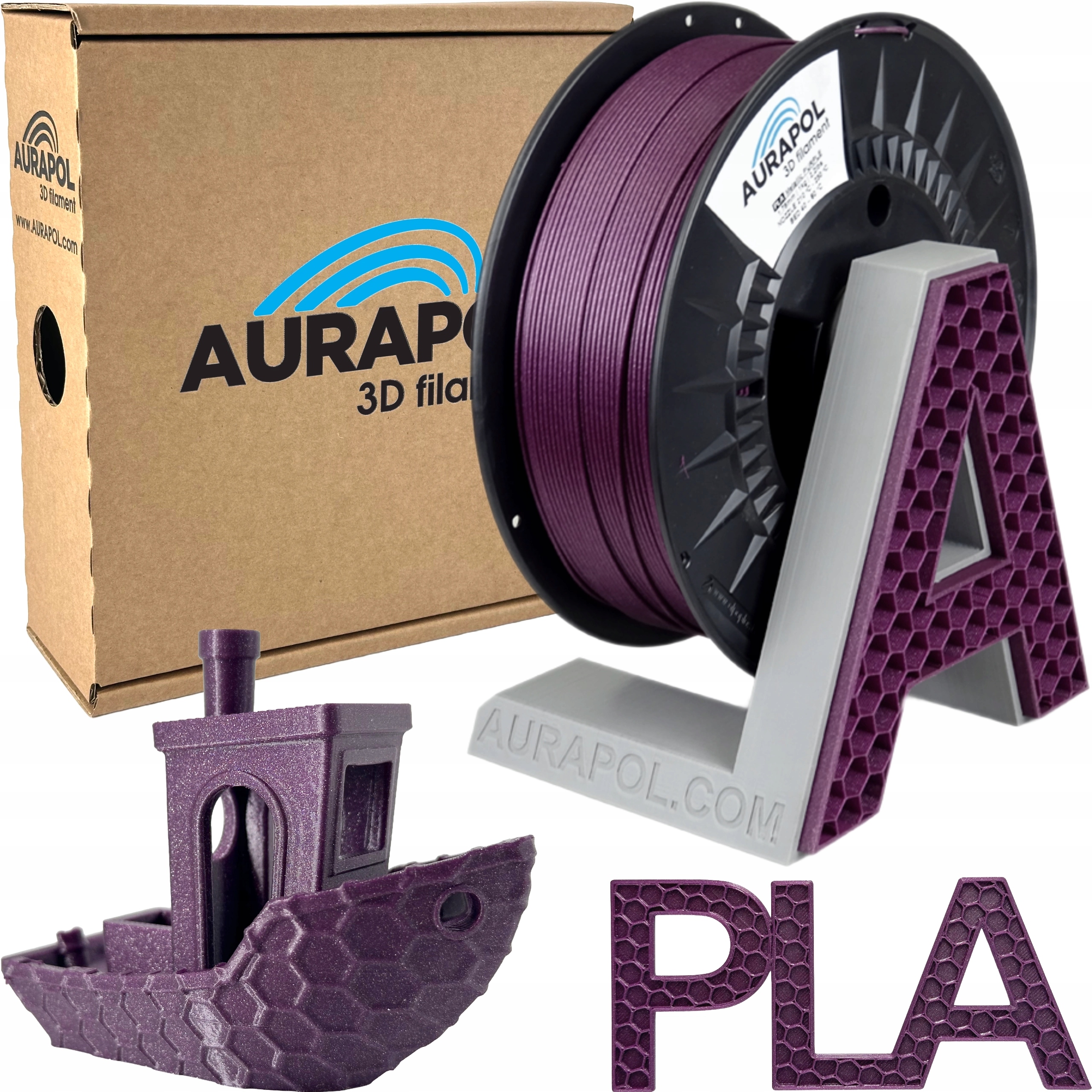 Filament Aurapol PLA Fioletowy (PURPLE)