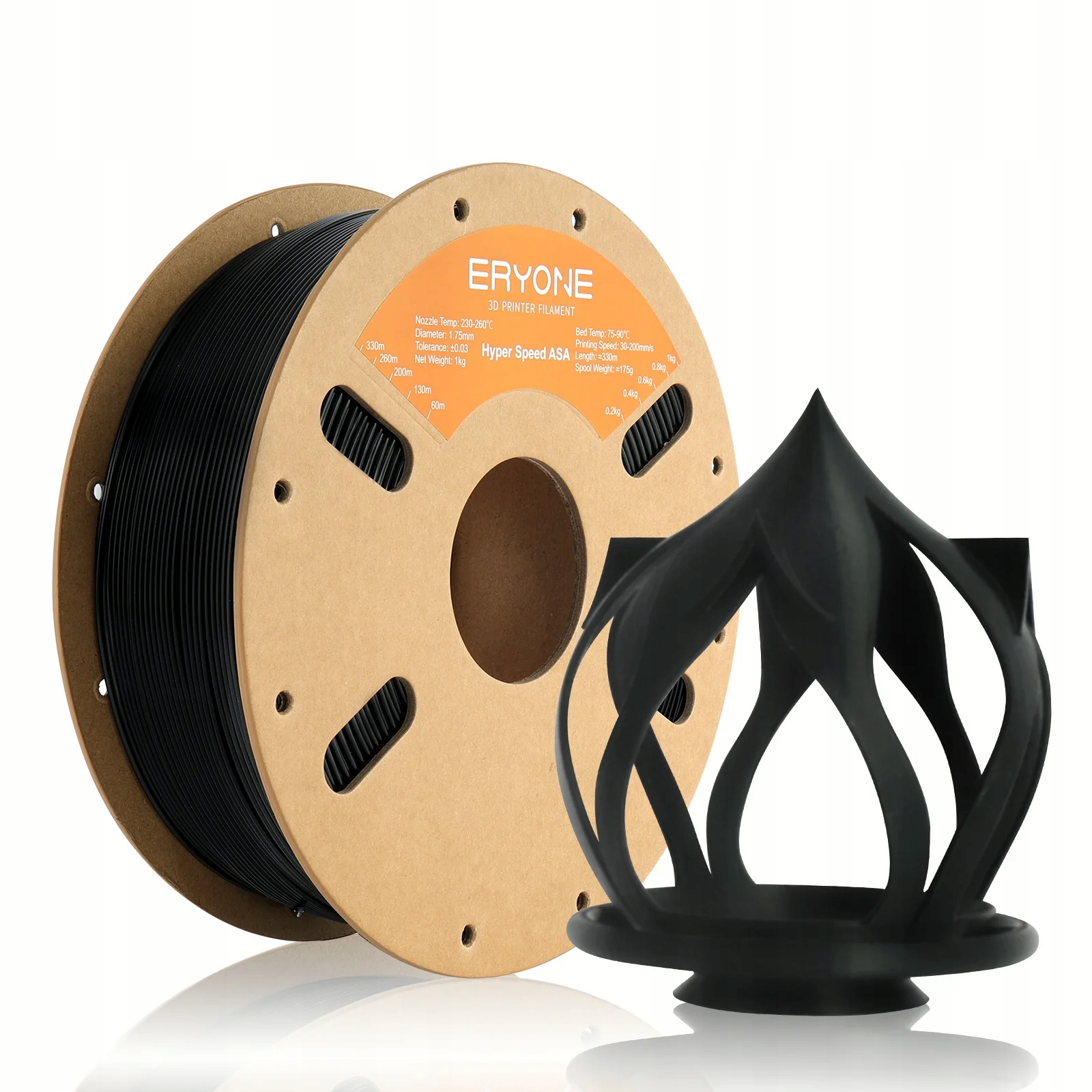 Filament null TPU Czarny (BLACK)