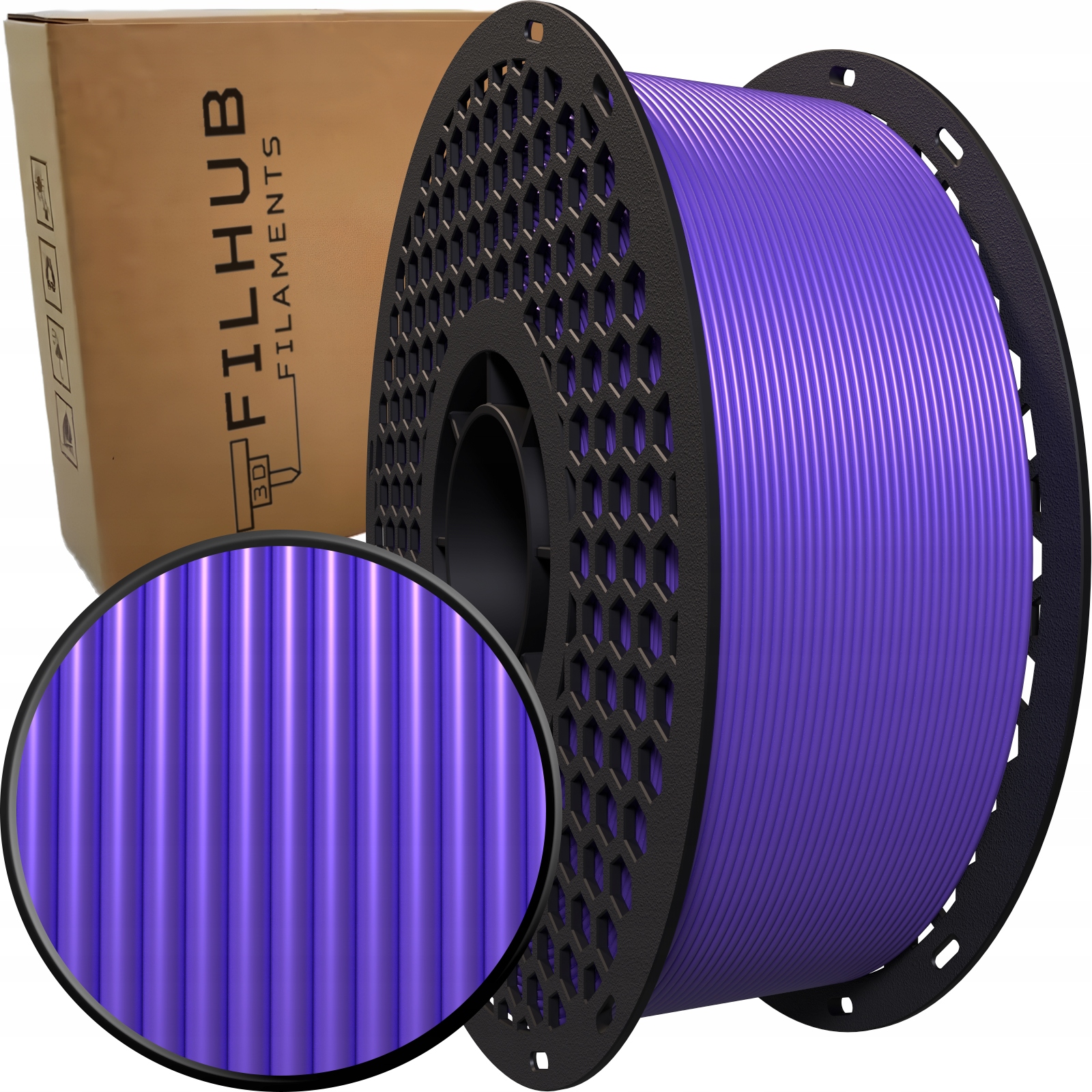 Filament FilHub PLA Fioletowy Jedwabny (PURPLE SILK)