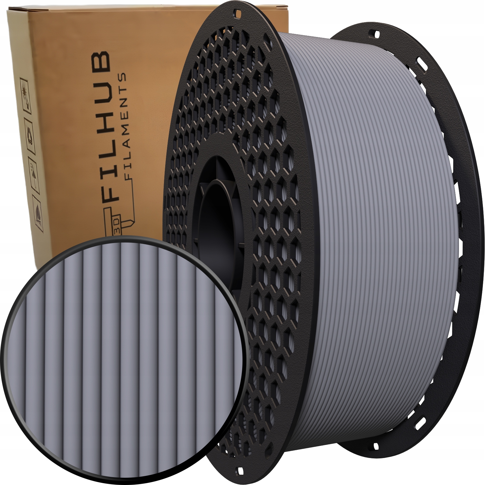 Filament FilHub PLA High-Speed Szary Matowy (GRAY MATTE)