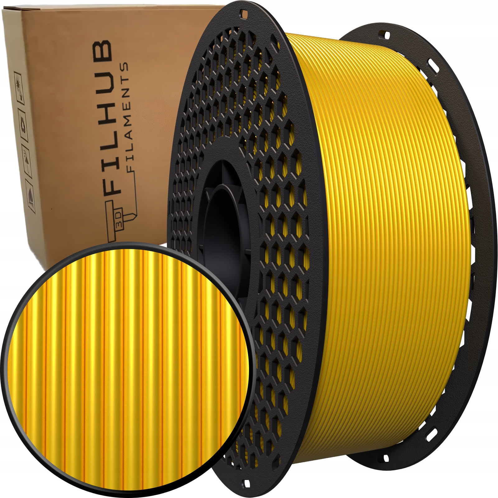 Filament FilHub PLA Złoty Jedwabny (GOLD SILK)
