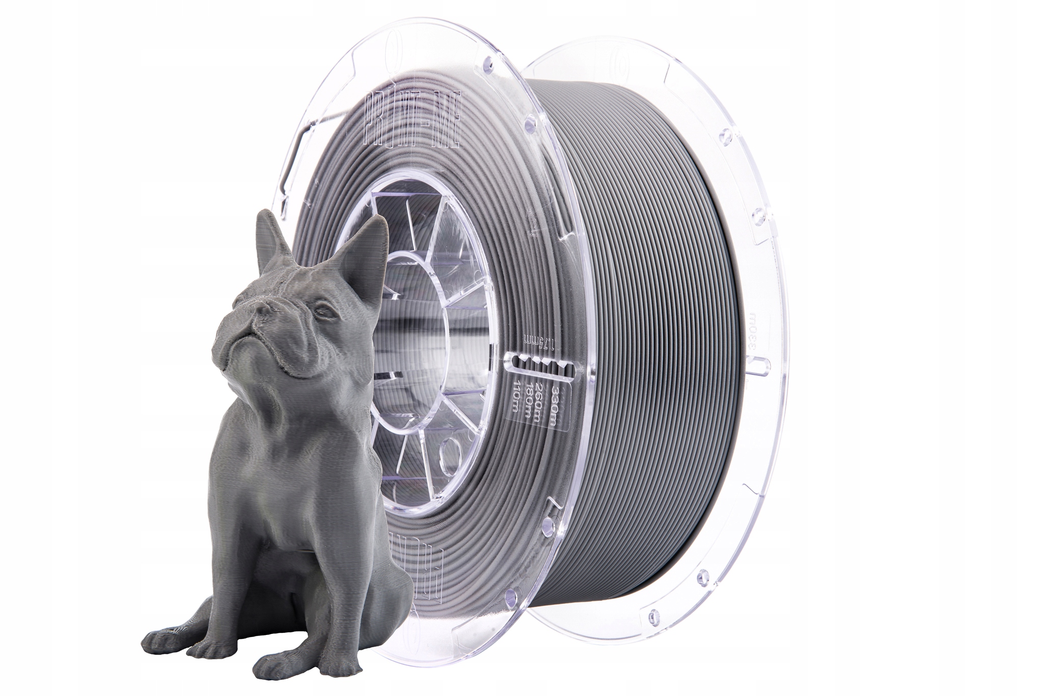 Filament Print me PETG Szary Przezroczysty (GRAY TRANSPARENT)