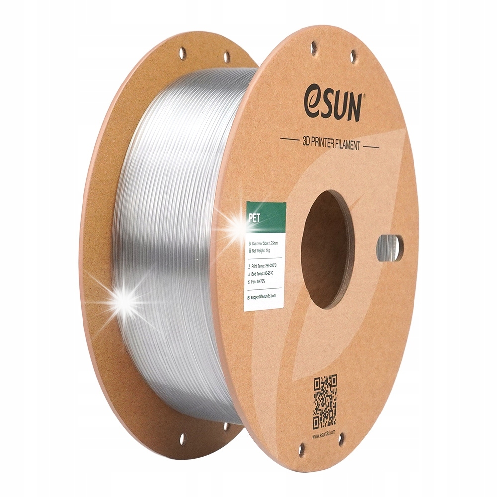 Filament eSUN PET Naturalny Przezroczysty (NATURAL TRANSPARENT)
