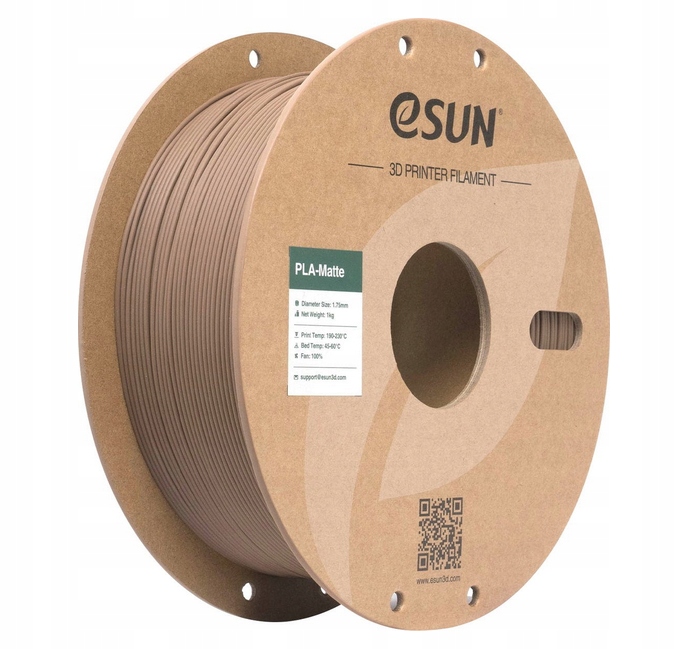 Filament eSUN PLA Brązowy Matowy (BROWN MATTE)