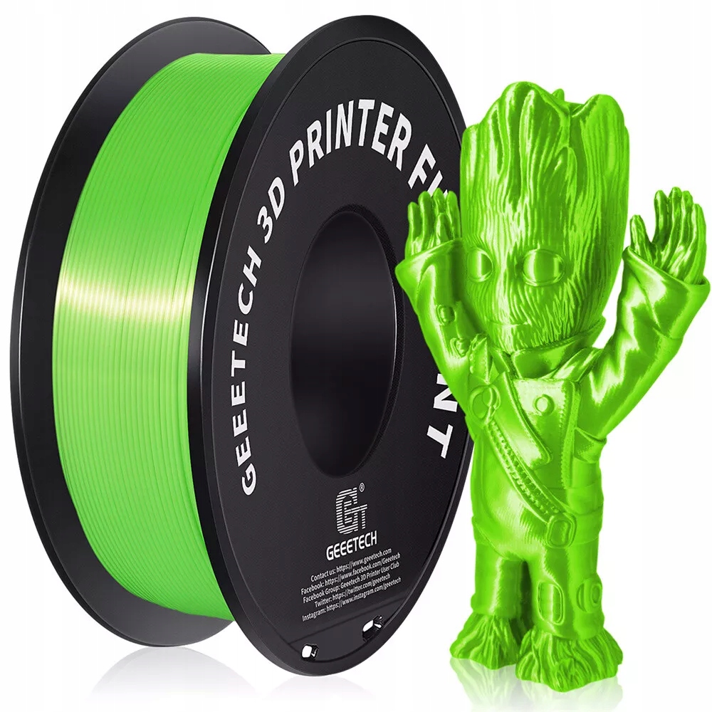 Filament GEEETECH PLA Zielony Jedwabny (GREEN SILK)