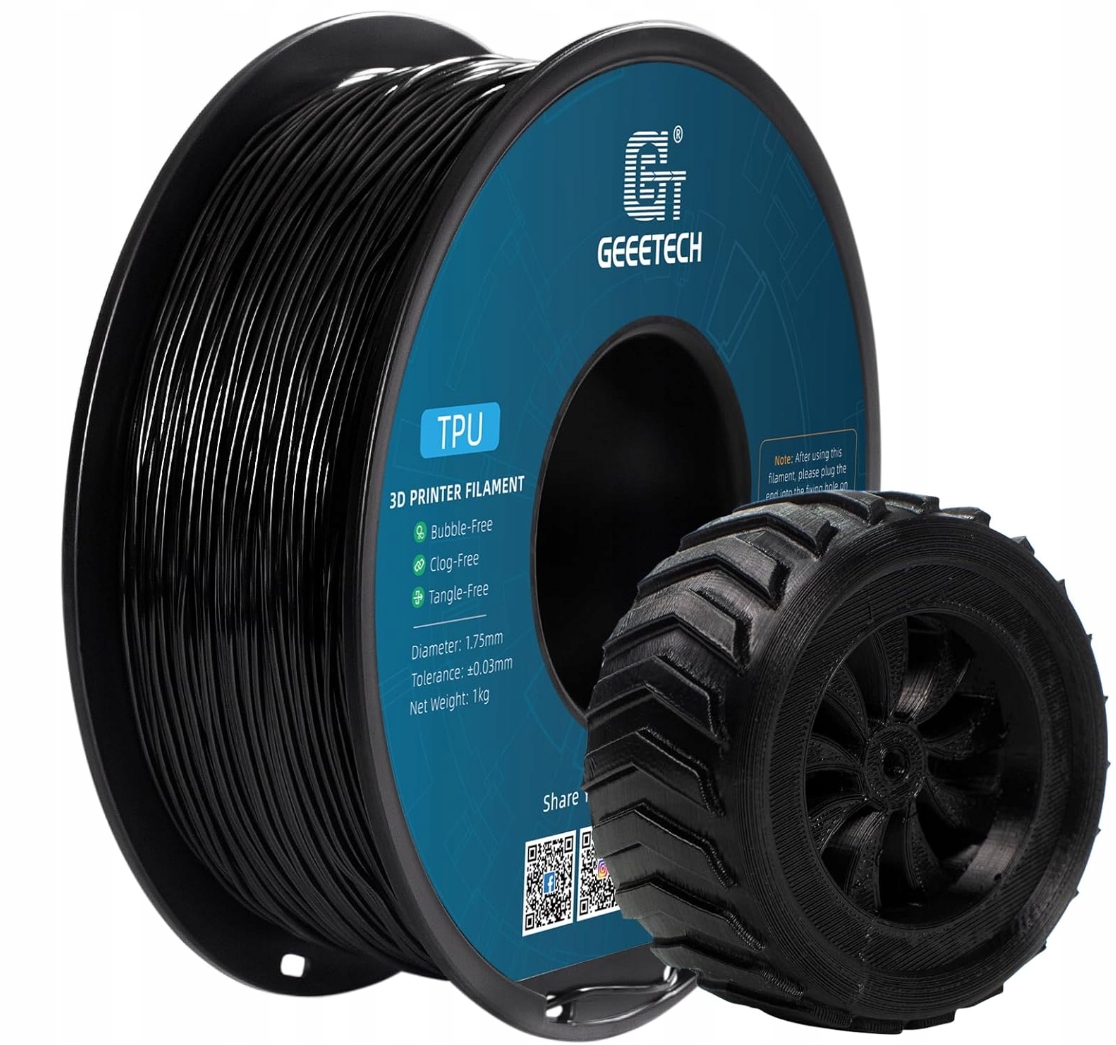 Filament GEEETECH TPU Czarny (BLACK)