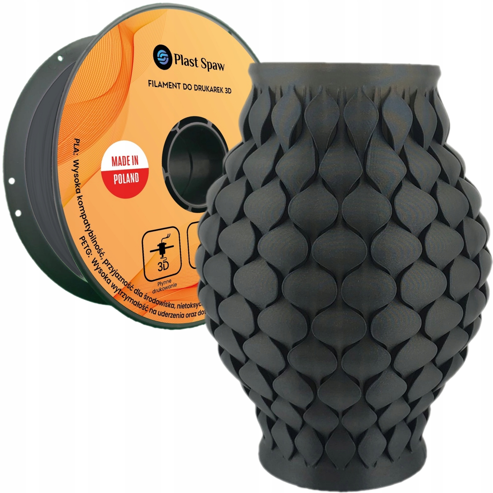 Filament Plastspaw PLA Szary (GRAY)