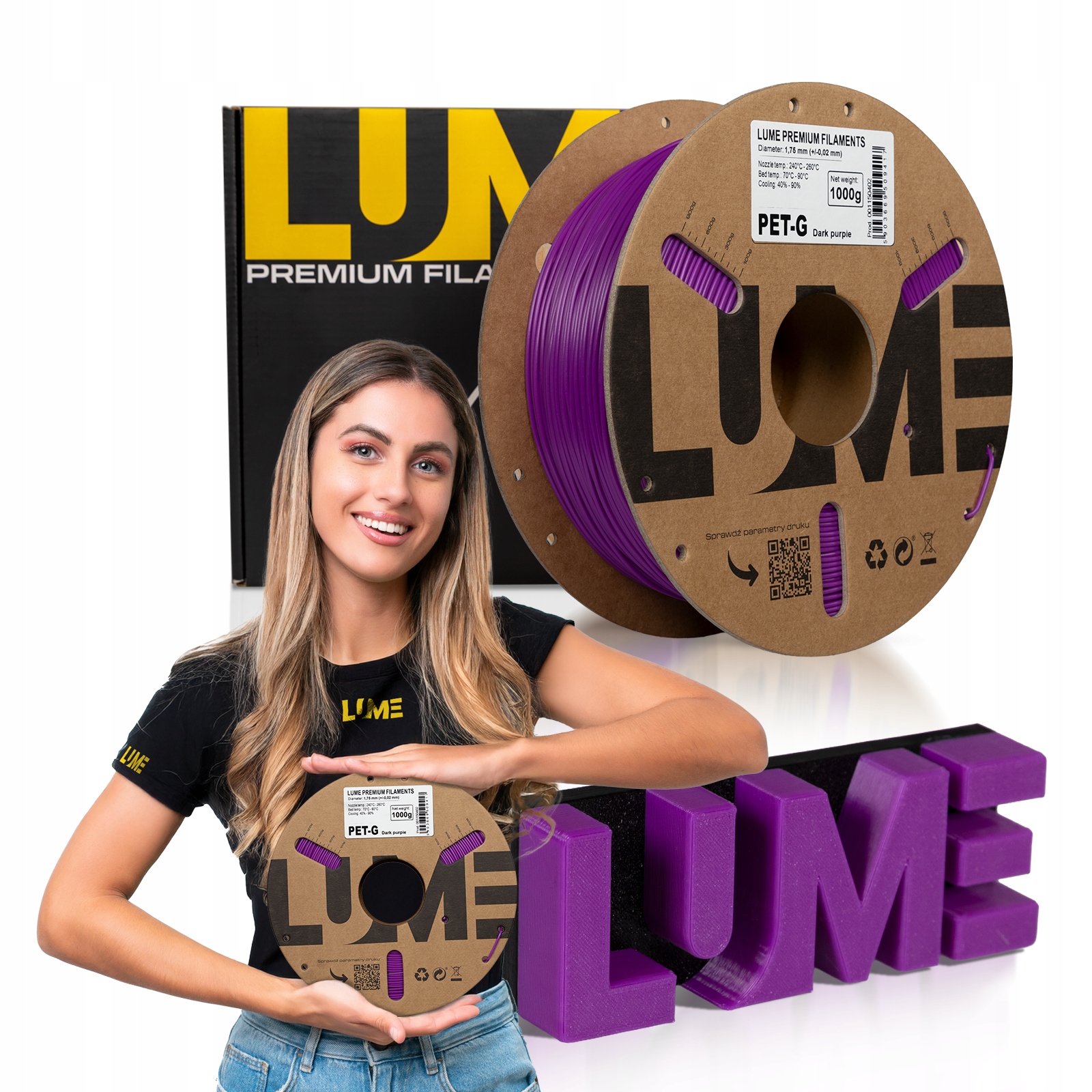 Filament LUME PETG Fioletowy (PURPLE)