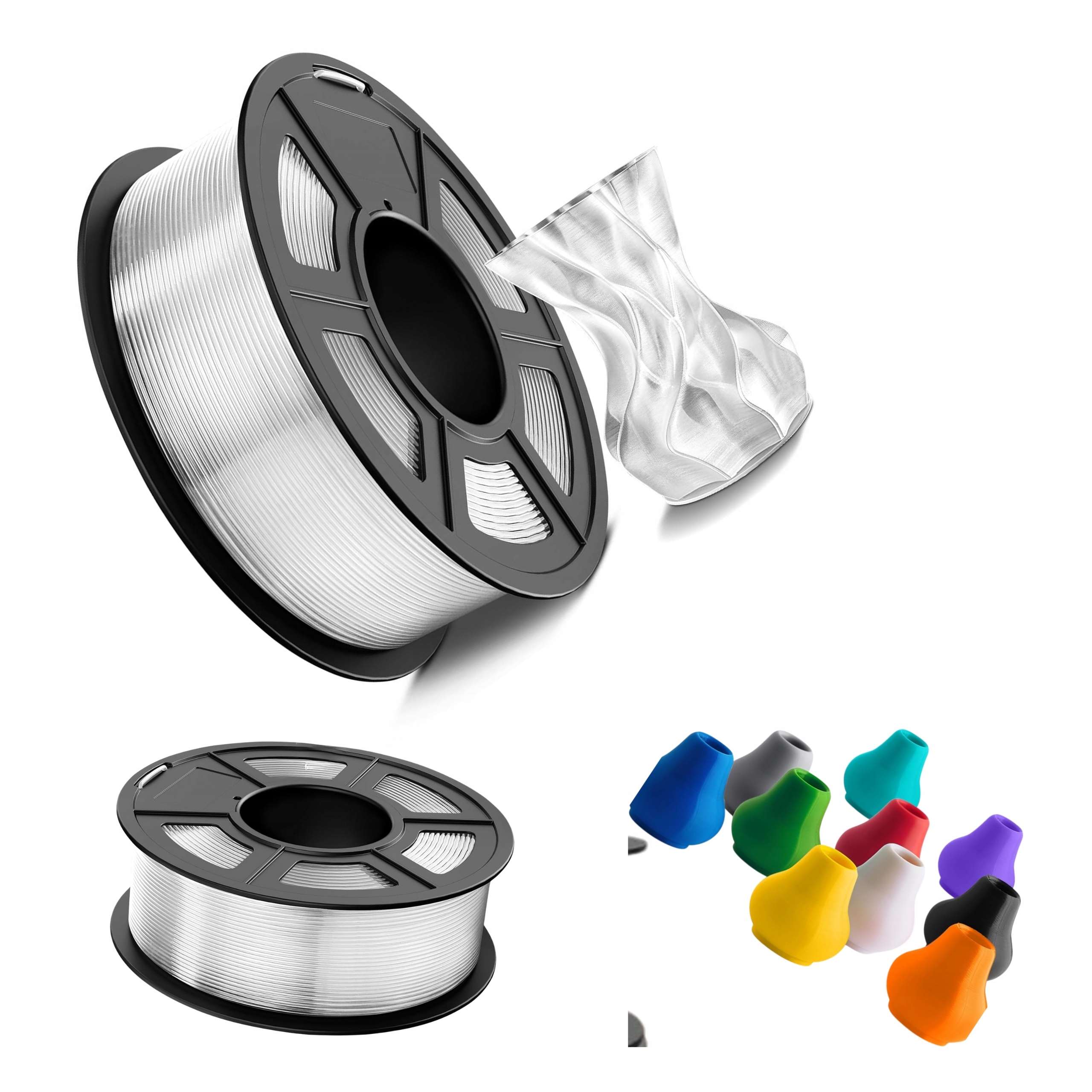 Filament TECBEARS PETG Naturalny Przezroczysty (NATURAL TRANSPARENT)