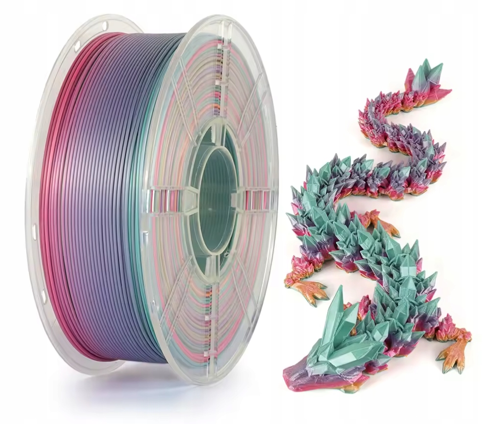 Filament null PLA  Tęczowy Jedwabny (RAINBOW SILK)