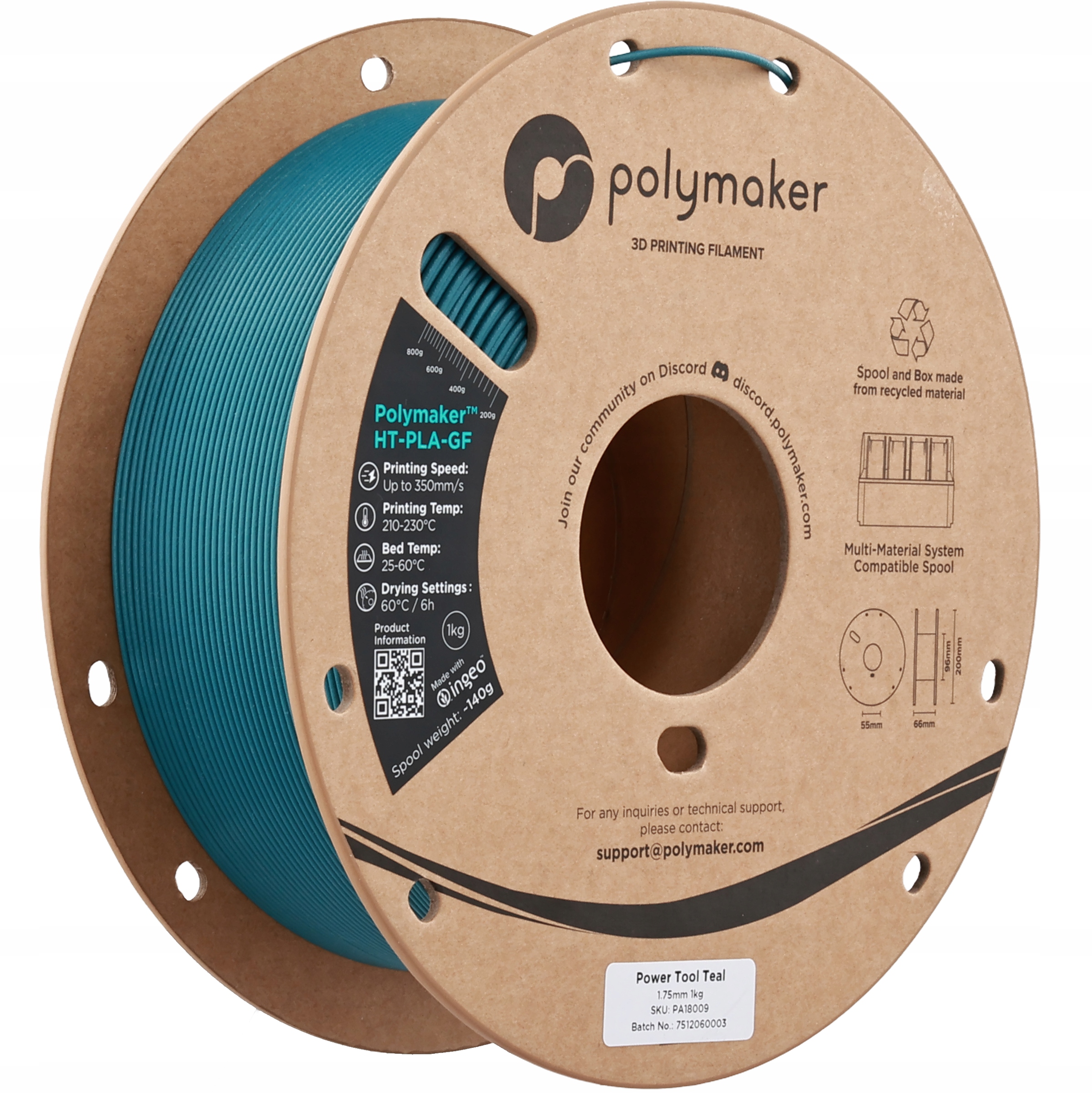 Filament Polymaker PLA Niebieski (BLUE)