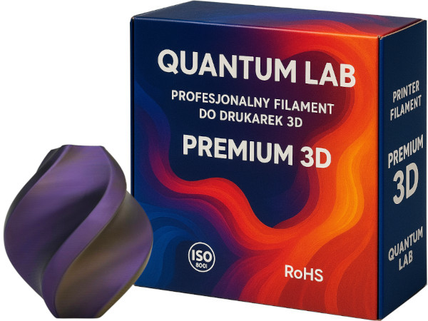 Filament Quantum PLA Plus  Tęczowy Jedwabny (RAINBOW SILK)