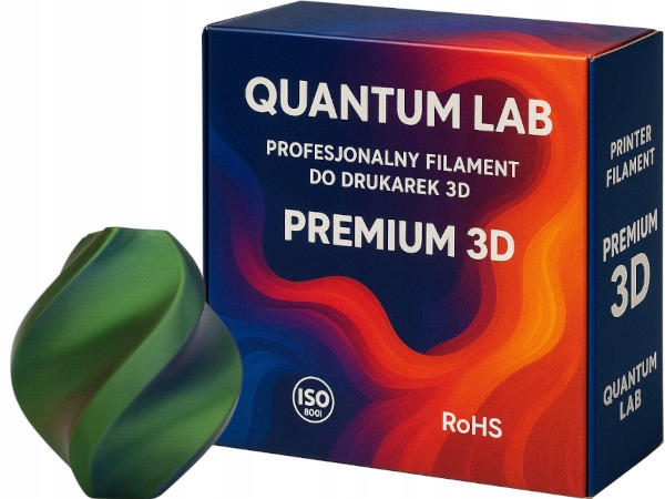 Filament Quantum PLA Plus  Tęczowy Jedwabny (RAINBOW SILK)