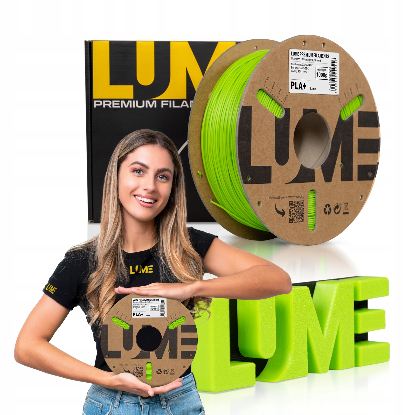 Filament LUME PLA Plus Zielony (GREEN)