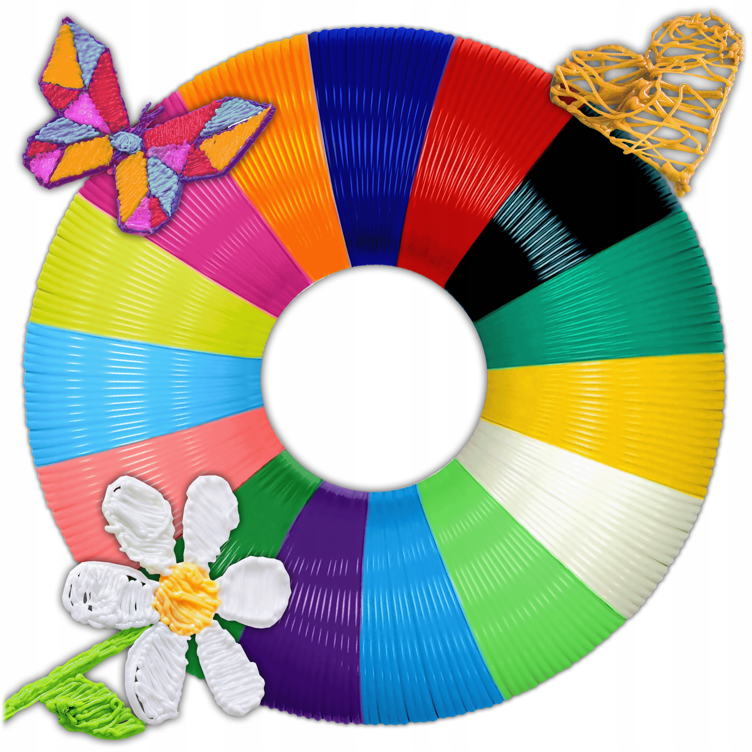 Filament U-SMILER PLA  Tęczowy (RAINBOW)