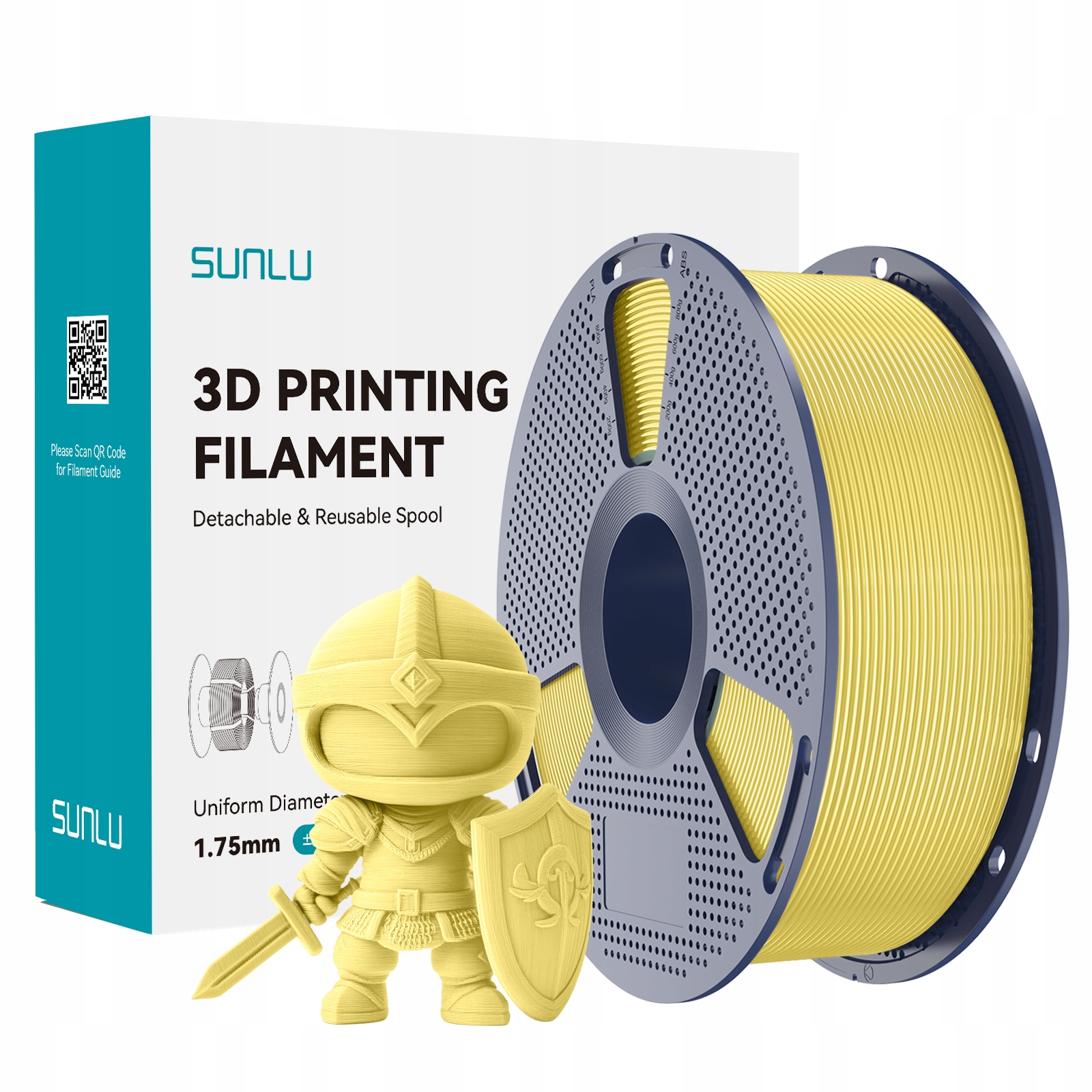 Filament SUNLU PLA Plus Żółty (YELLOW)