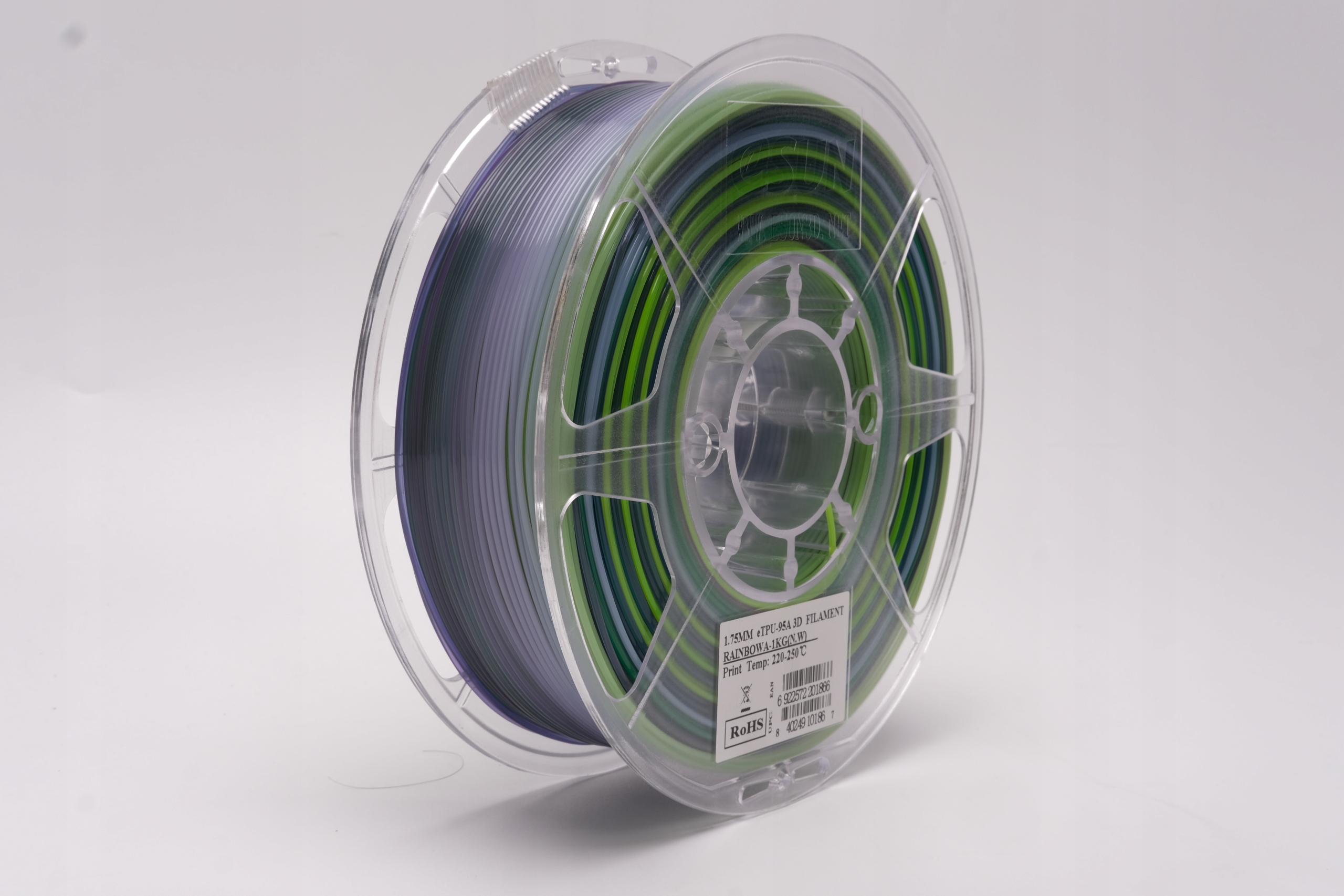 Filament null TPU  Tęczowy (RAINBOW)