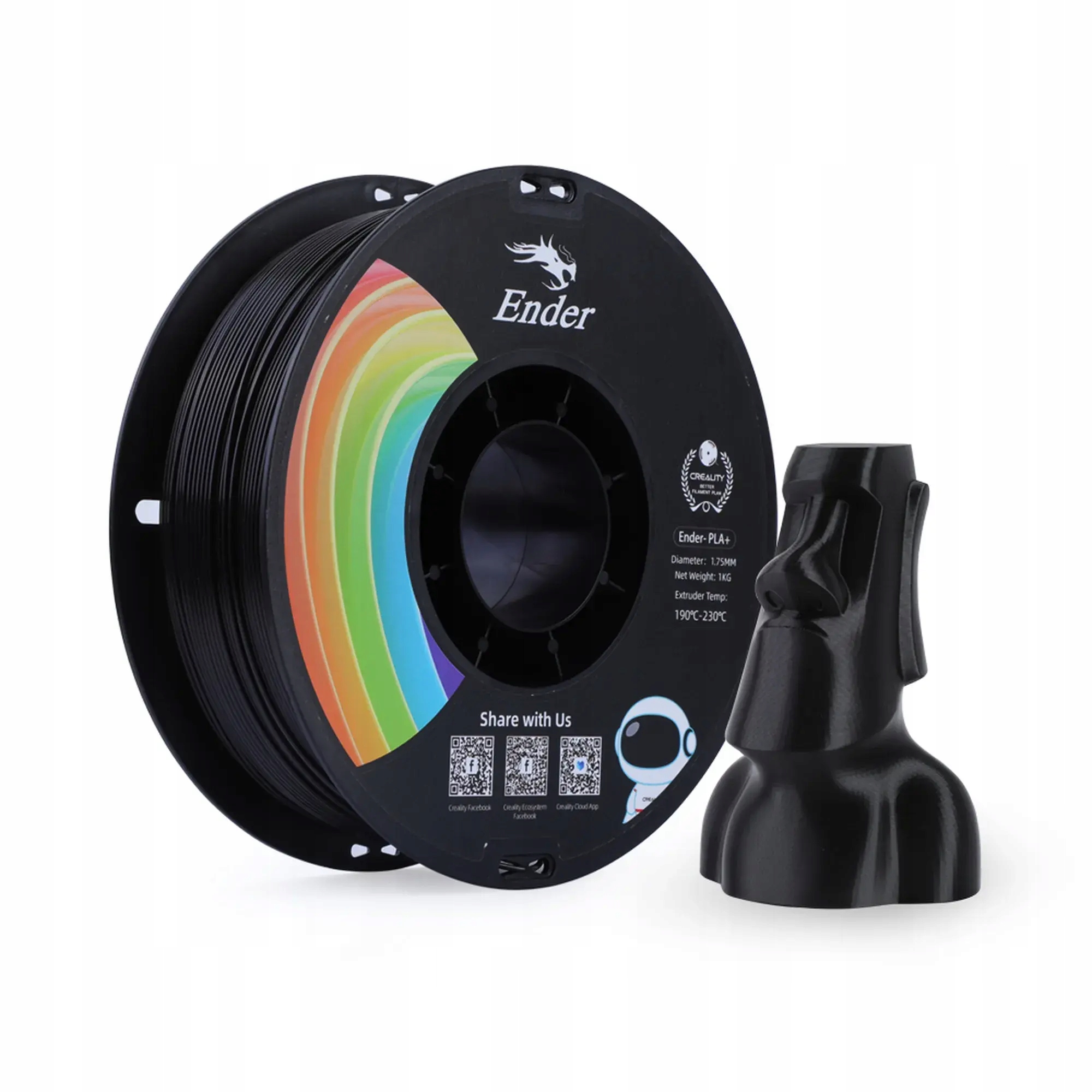 Filament Creality PLA Plus Czarny (BLACK)