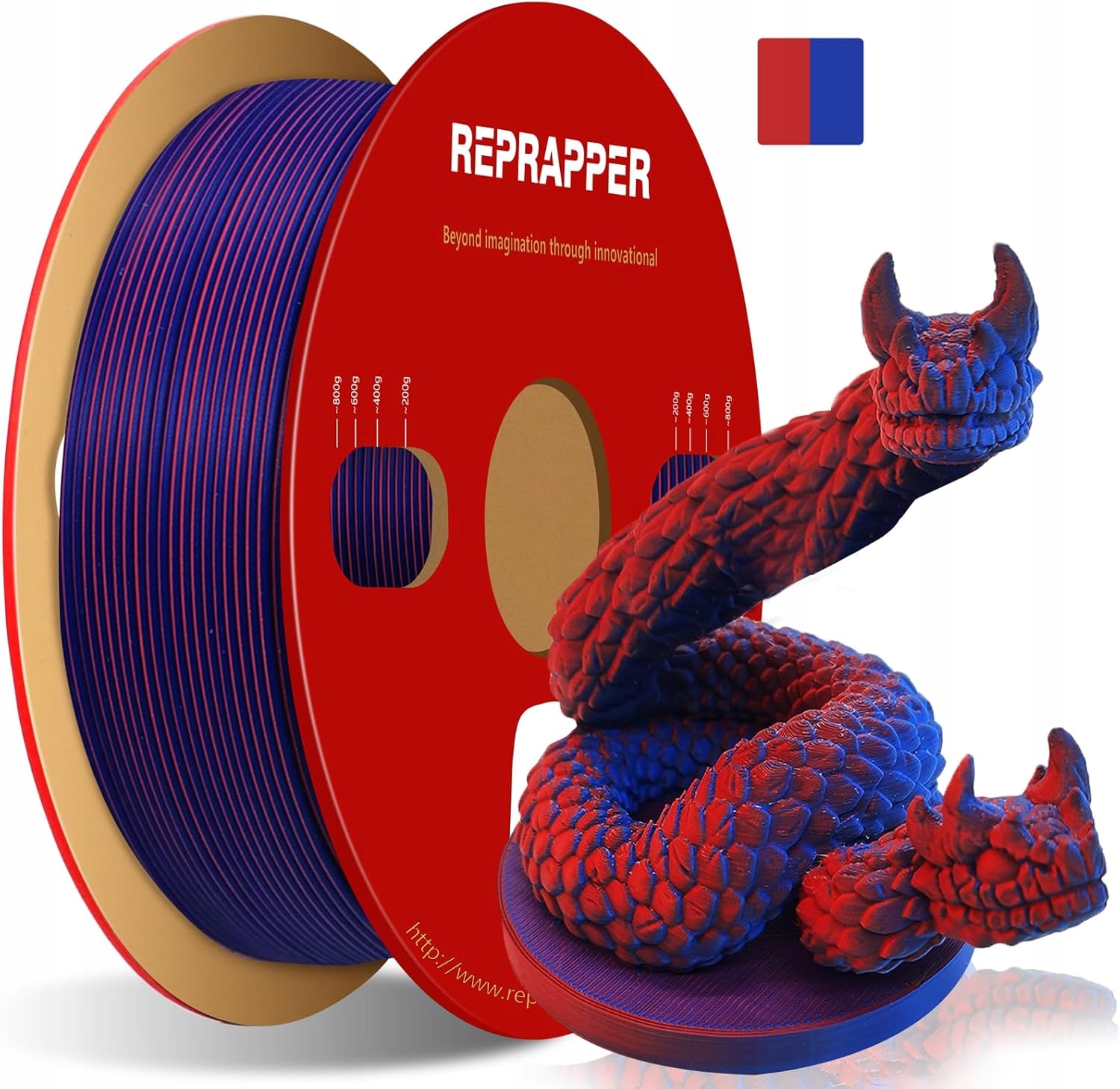 Filament null PLA  Dwukolorowy Matowy (DUAL MATTE)