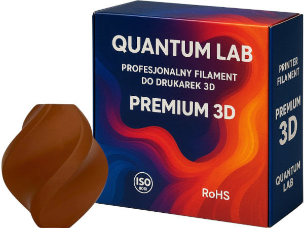 Filament Quantum PLA Plus Brązowy (BROWN)