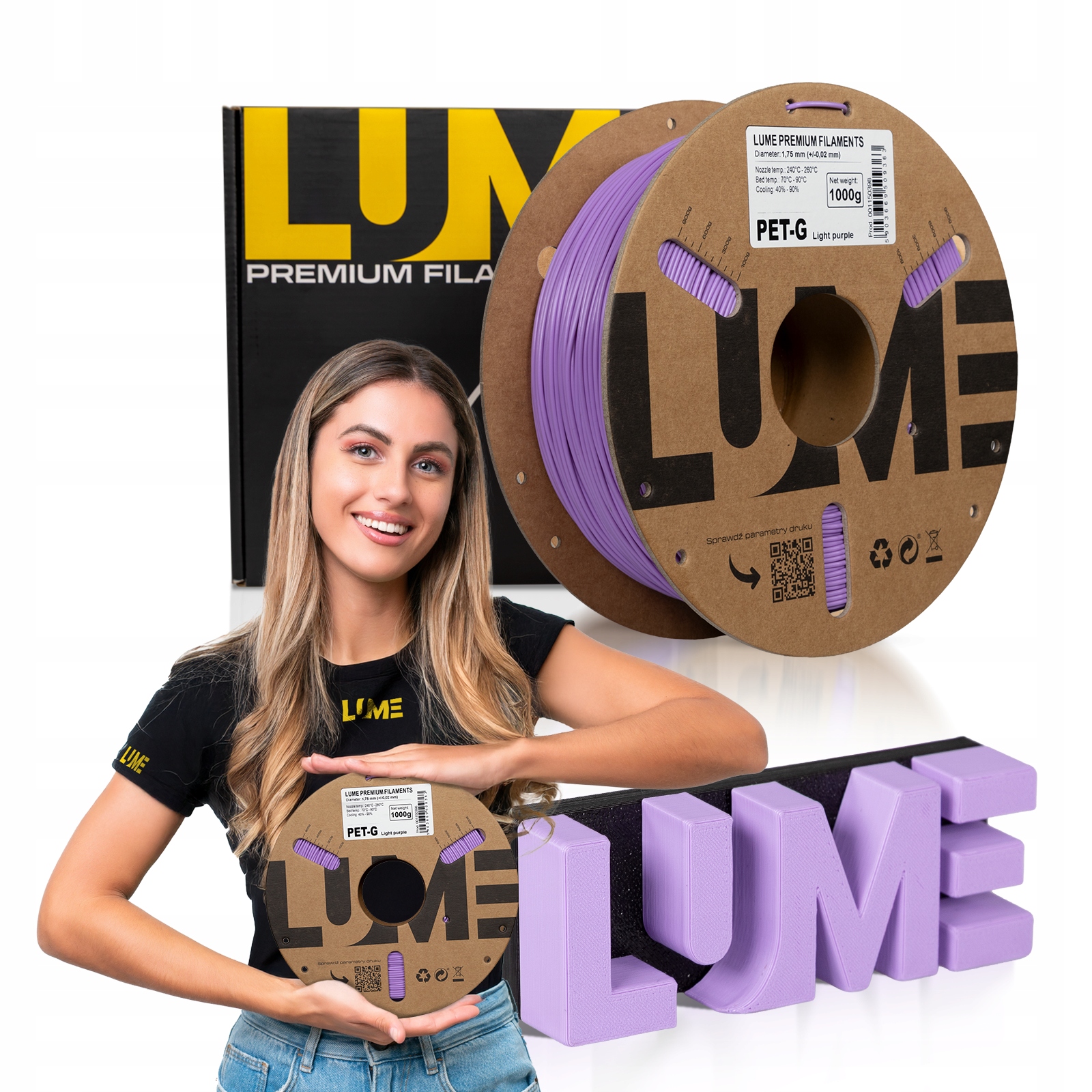 Filament LUME PETG Fioletowy (PURPLE)