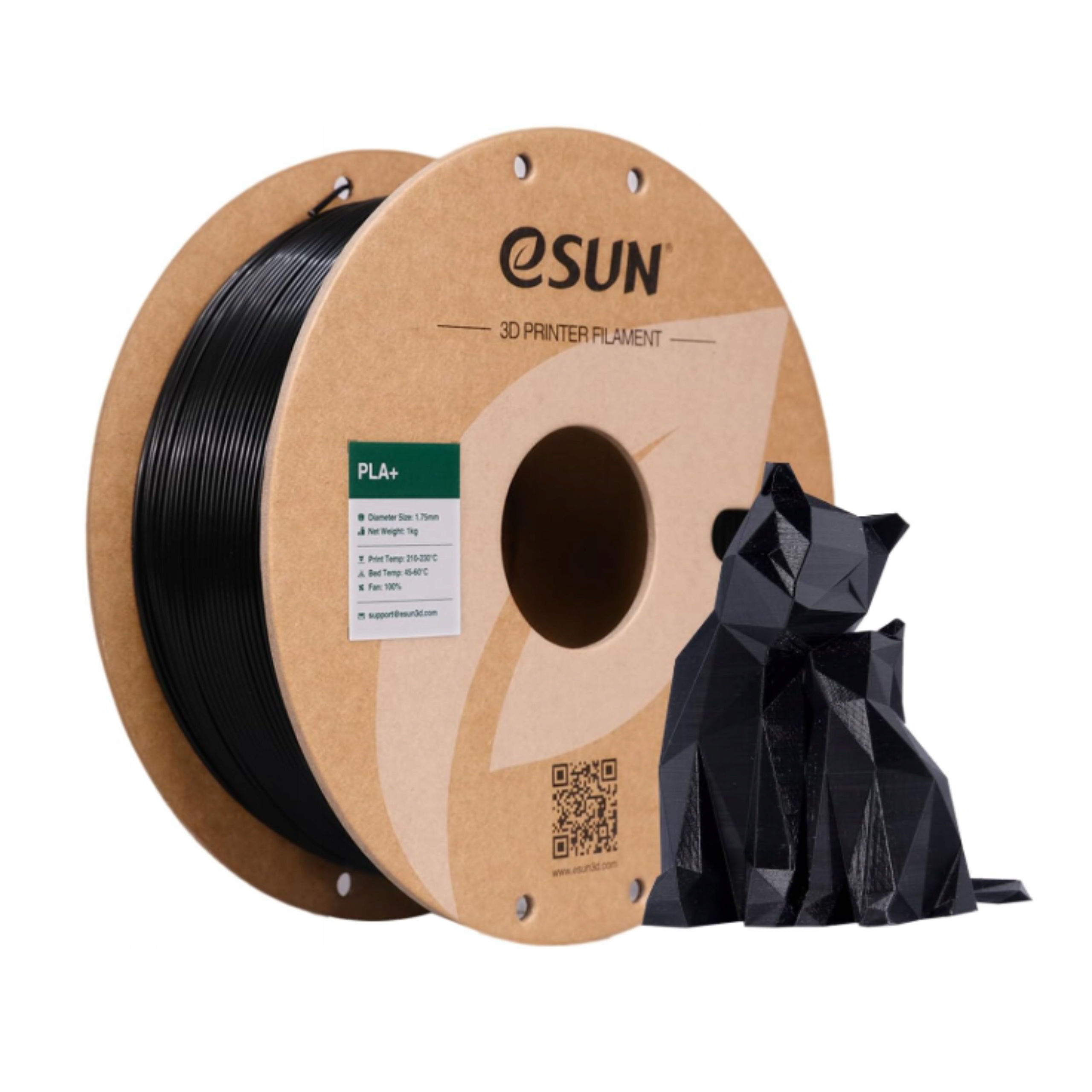 Filament eSUN PLA Plus Czarny (BLACK)