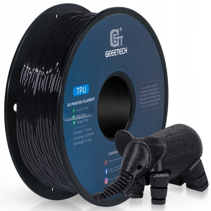 Filament GEEETECH TPU Czarny (BLACK)