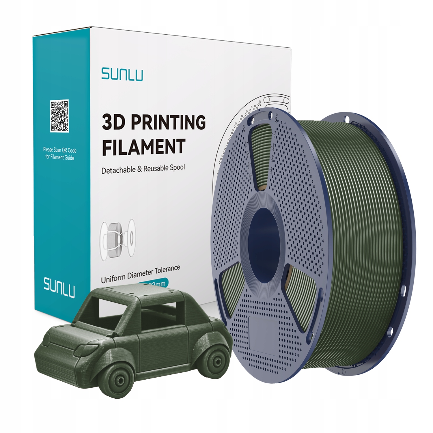Filament SUNLU PETG Zielony (GREEN)
