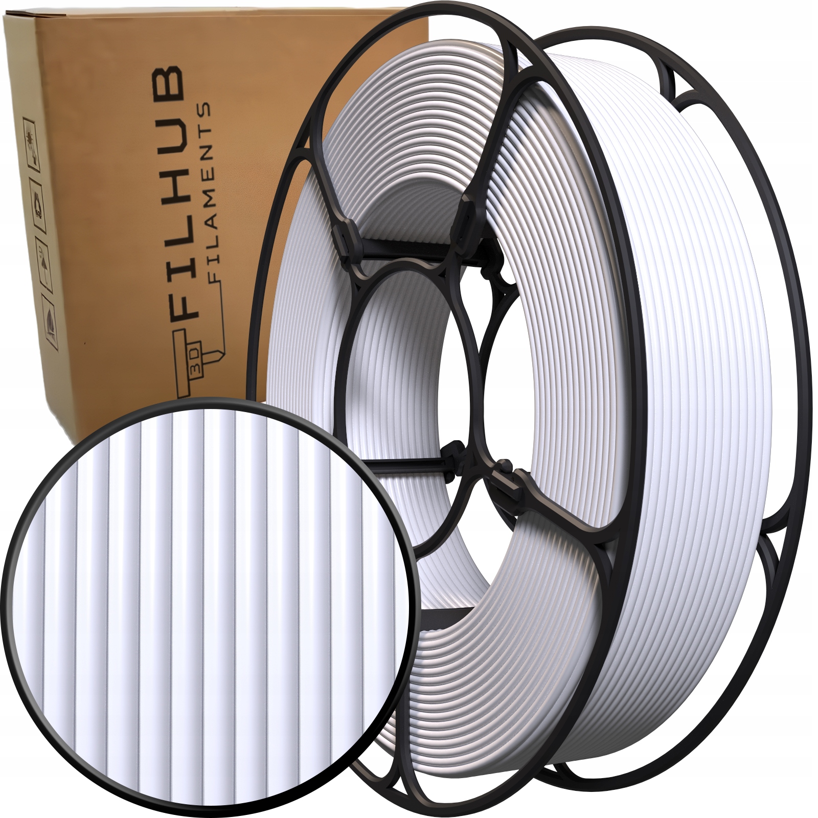 Filament FilHub PETG Biały (WHITE)