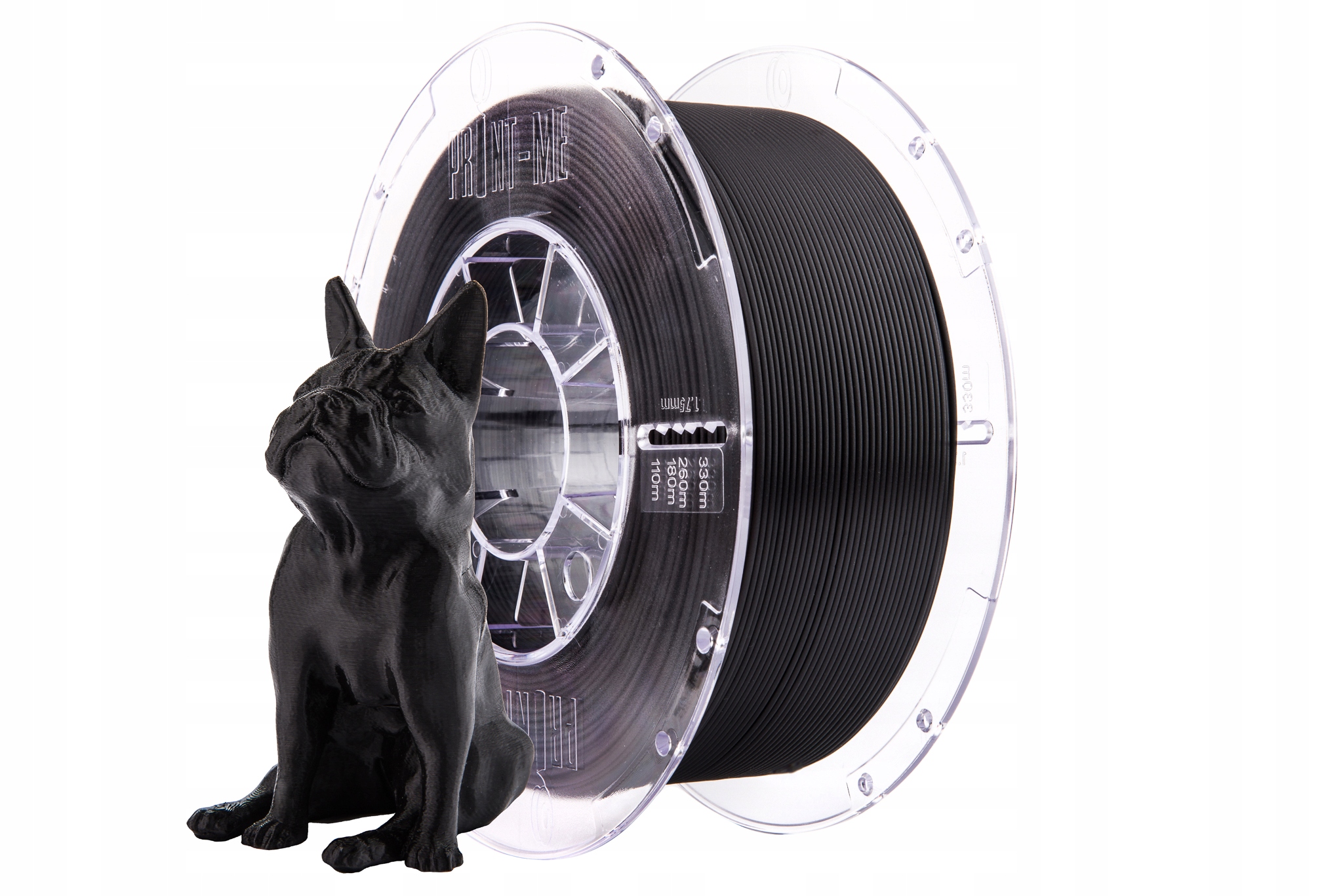 Filament Print me PLA Czarny (BLACK)