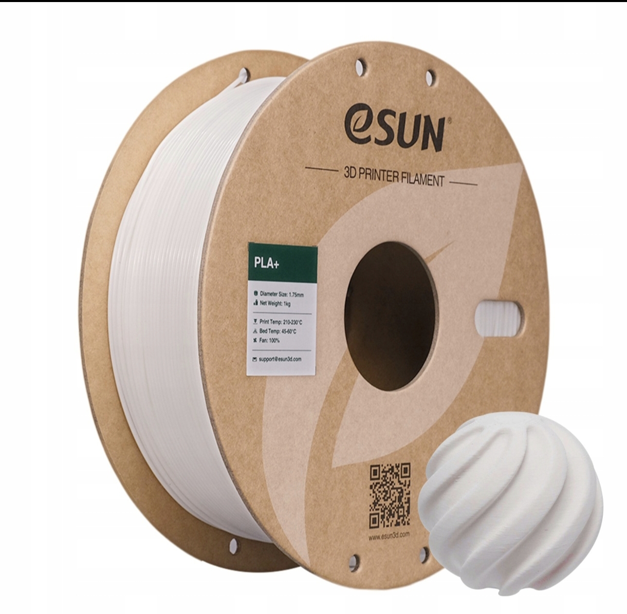 Filament eSUN PLA Plus Biały (WHITE)