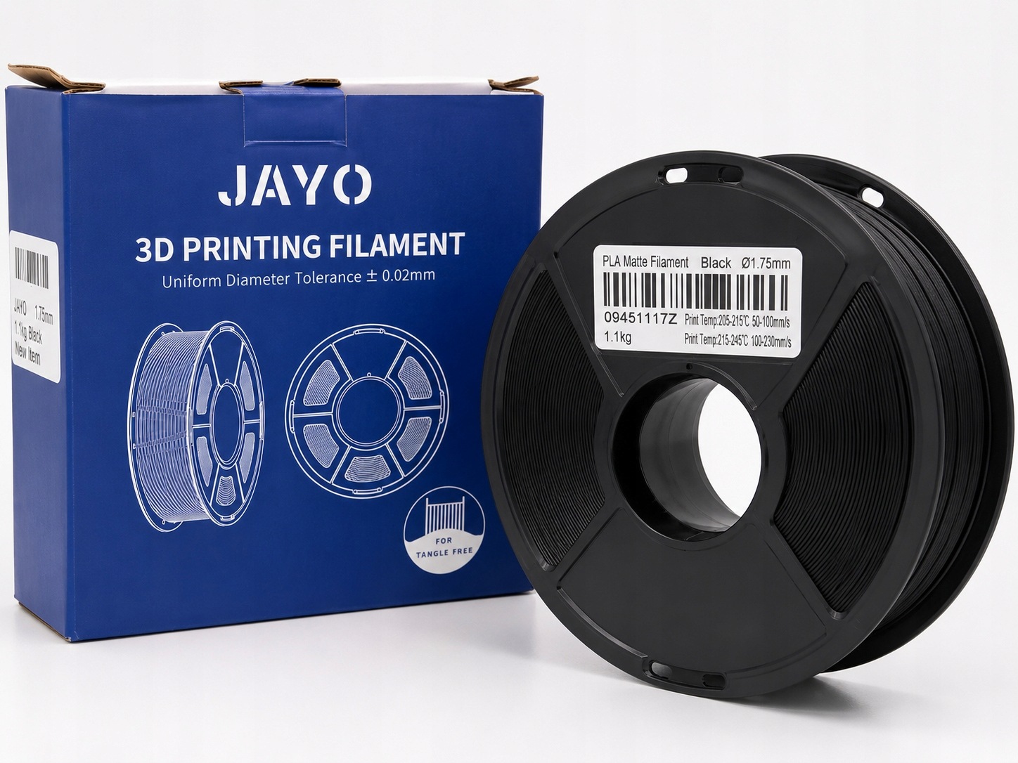 Filament JAYO PLA Czarny Matowy (BLACK MATTE)