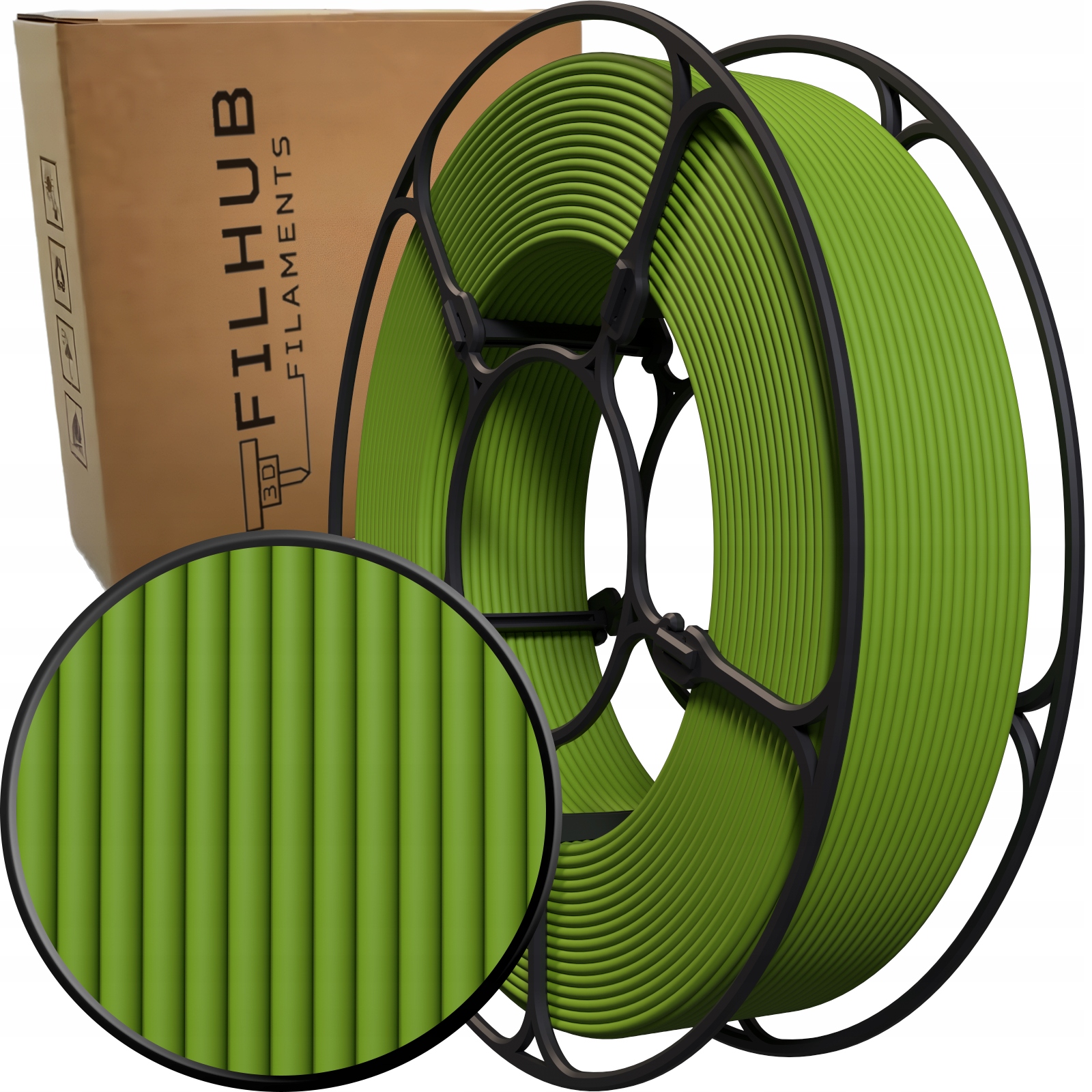 Filament FilHub PETG Zielony Matowy (GREEN MATTE)