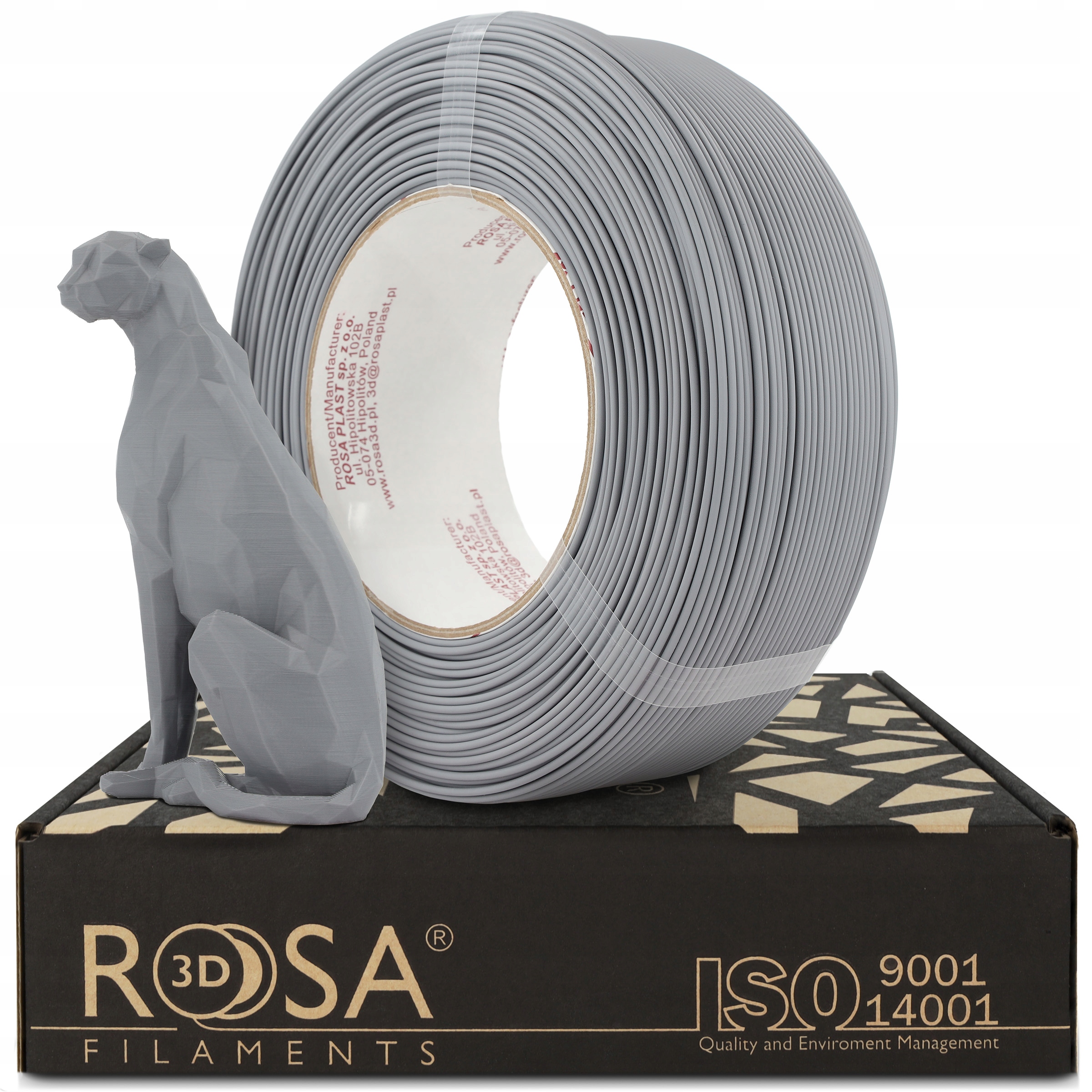 Filament ROSA 3D PLA Szary Matowy (GRAY MATTE)