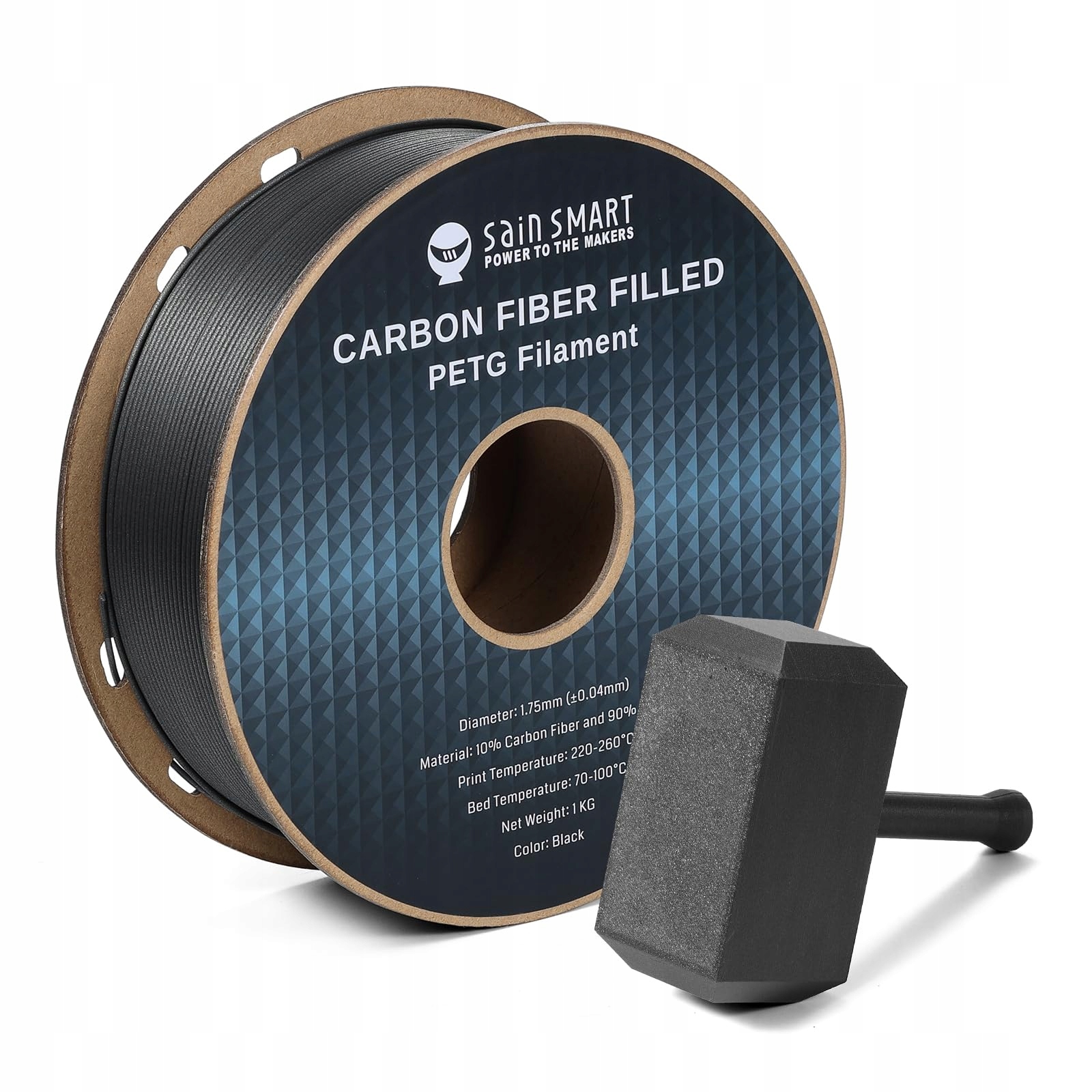 Filament SainSmart PETG-CF Czarny (BLACK)