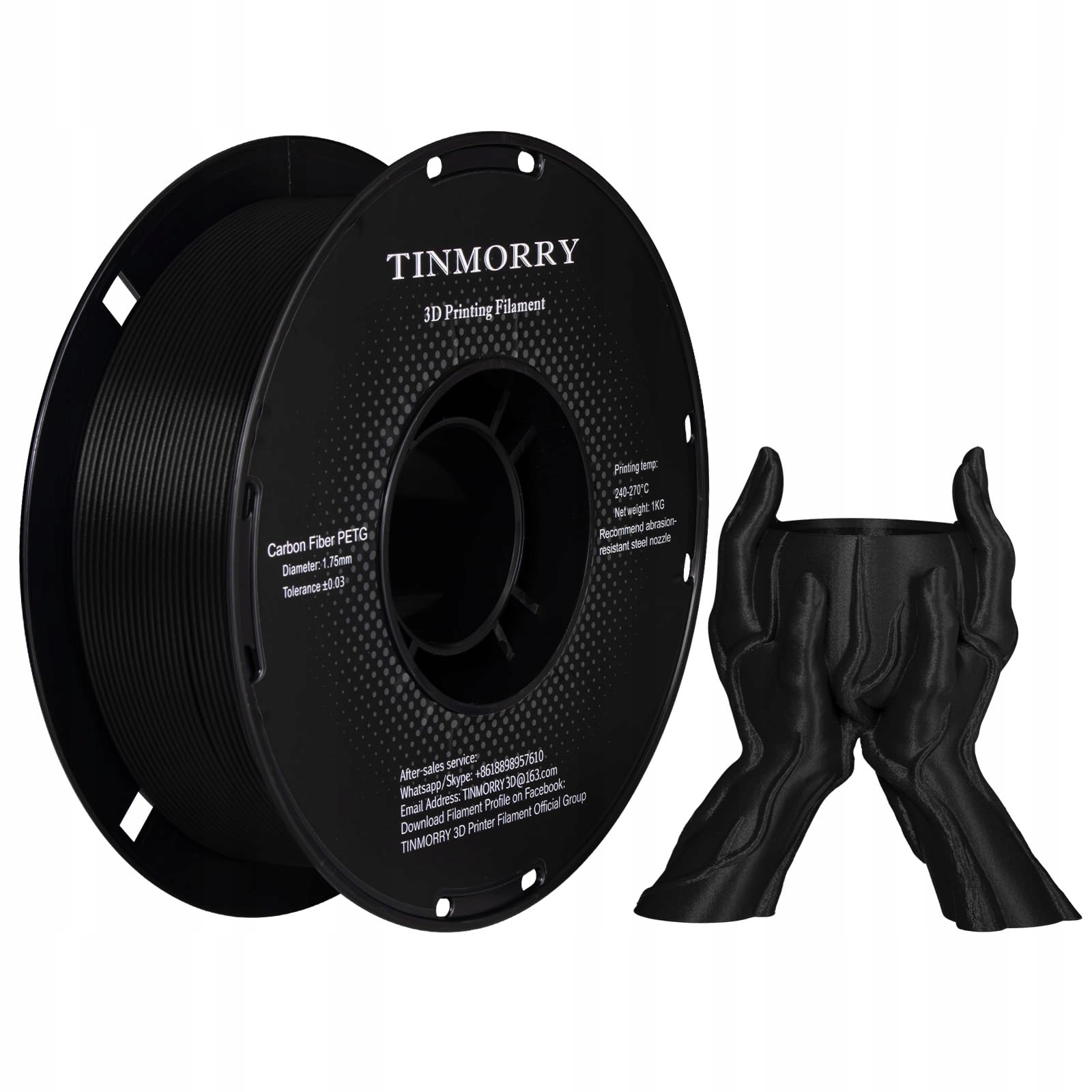 Filament null PETG-LW-CF Czarny Matowy (BLACK MATTE)