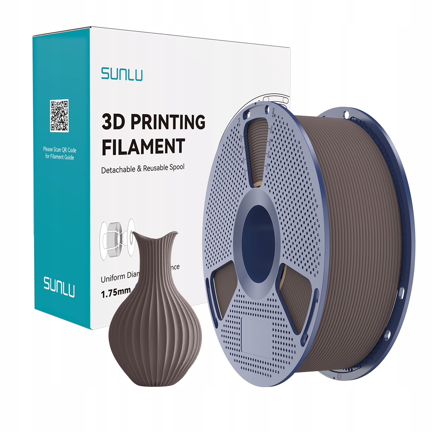 Filament SUNLU PLA Brązowy (BROWN)