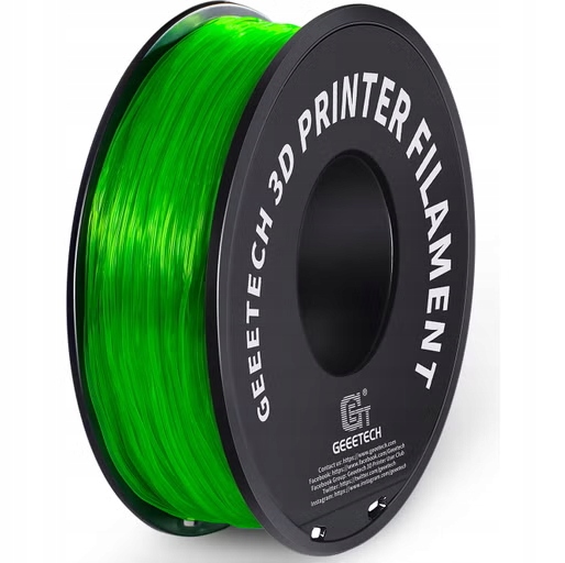 Filament GEEETECH TPU-LW Zielony Przezroczysty (GREEN TRANSPARENT)