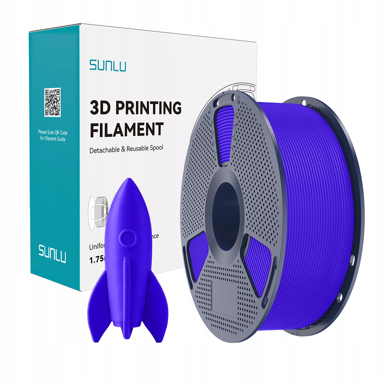 Filament SUNLU PLA Plus High-Speed Niebieski (BLUE)