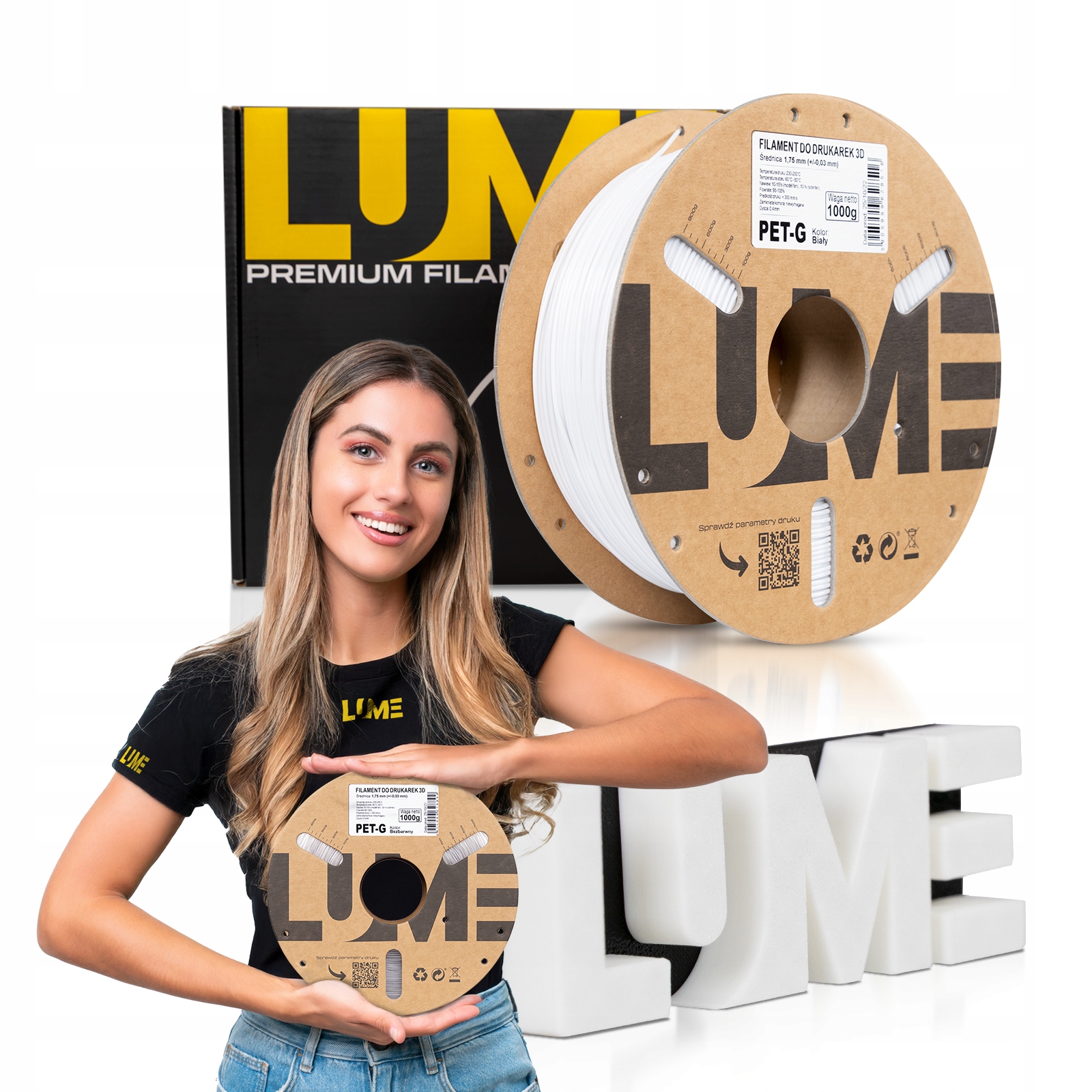 Filament null PETG Biały (WHITE)