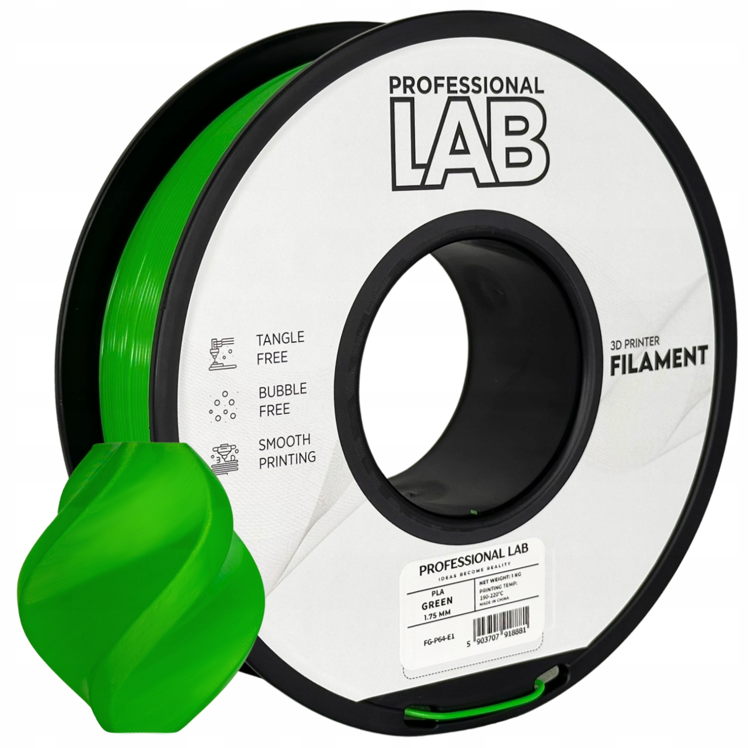 Filament null PLA Zielony (GREEN)