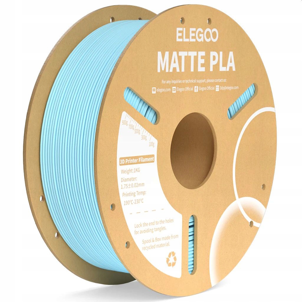 Filament Elegoo PLA Niebieski Matowy (BLUE MATTE)