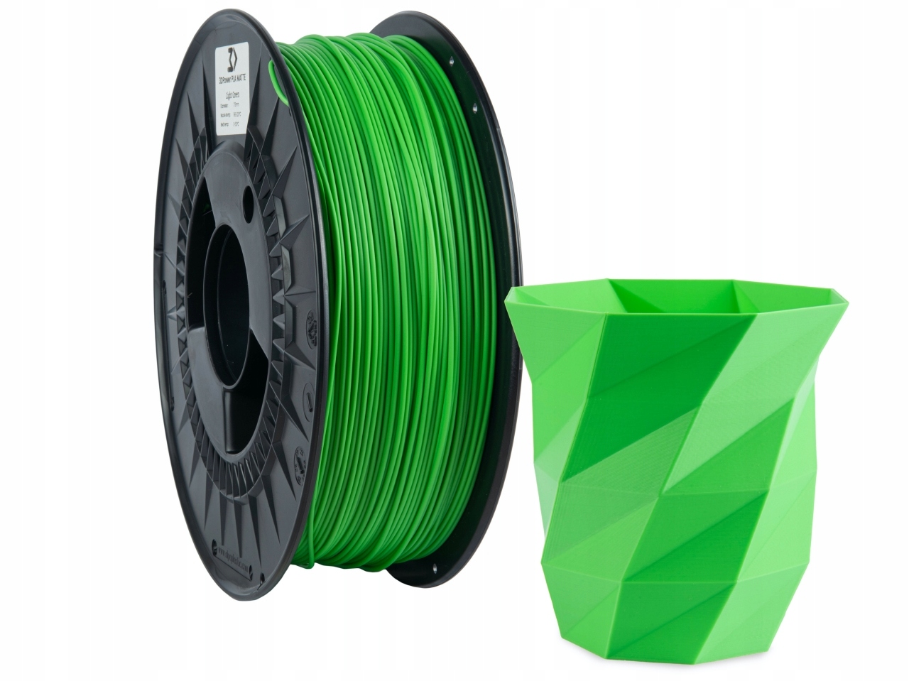 Filament 3DPower PLA Zielony Matowy (GREEN MATTE)