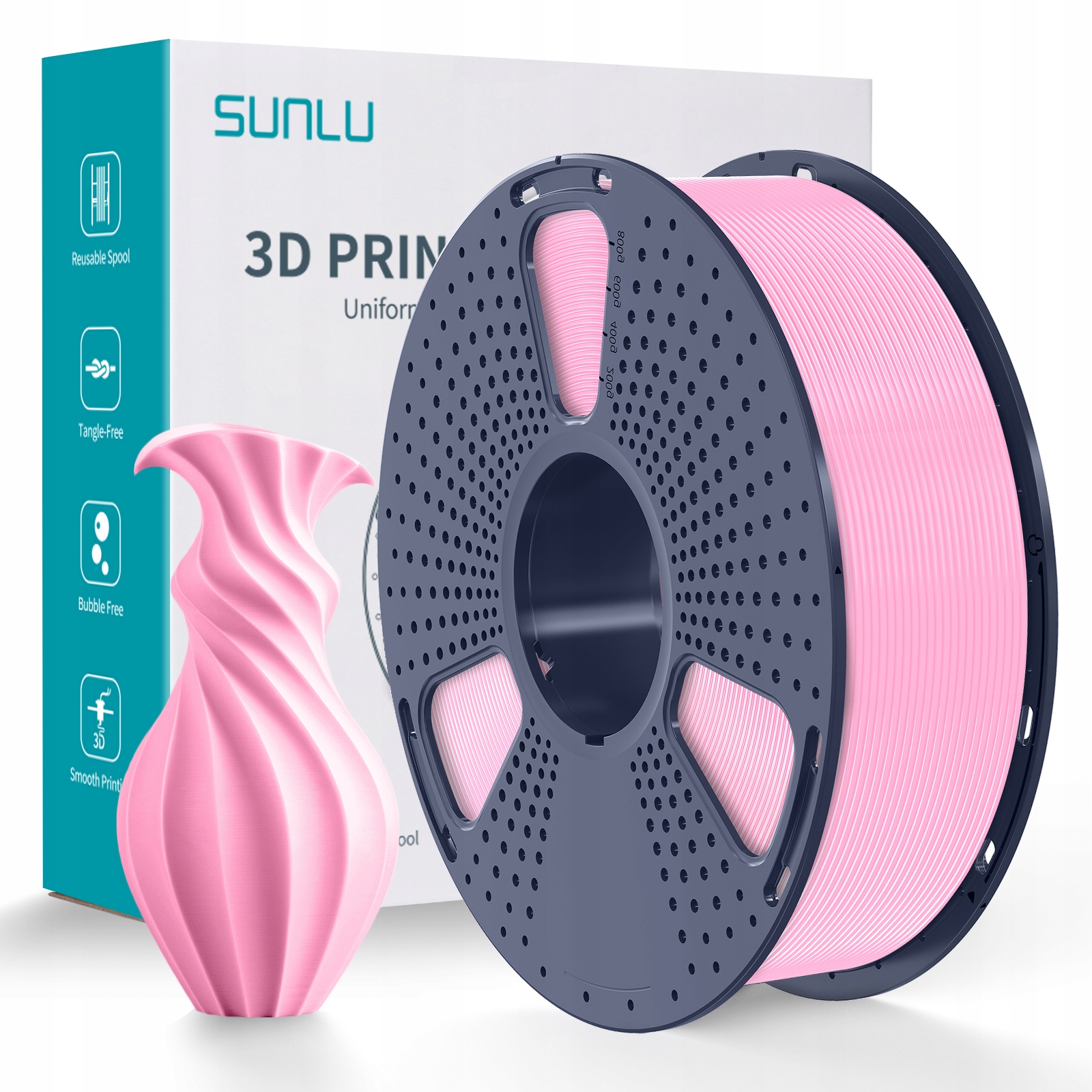 Filament SUNLU PLA Plus Różowy (PINK)