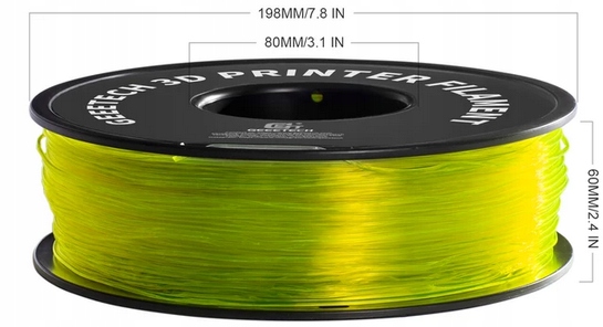 Filament GEEETECH TPU-LW Żółty Przezroczysty (YELLOW TRANSPARENT)