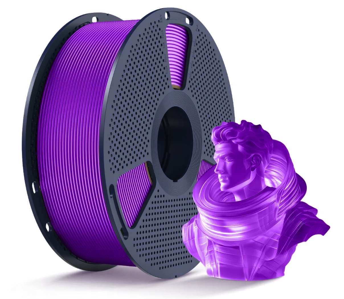 Filament SUNLU PETG Fioletowy Przezroczysty (PURPLE TRANSPARENT)