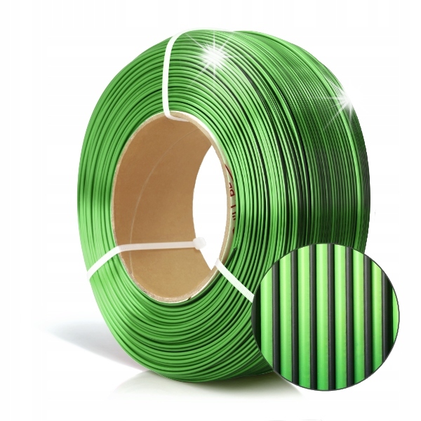 Filament ROSA 3D PLA Zielony Dwukolorowy Jedwabny (GREEN DUAL SILK)