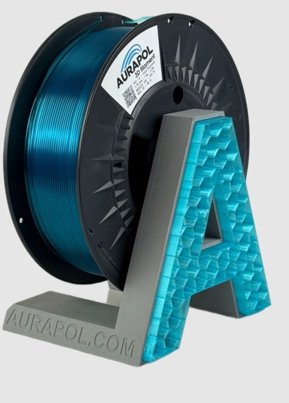 Filament Aurapol PETG Niebieski Przezroczysty (BLUE TRANSPARENT)